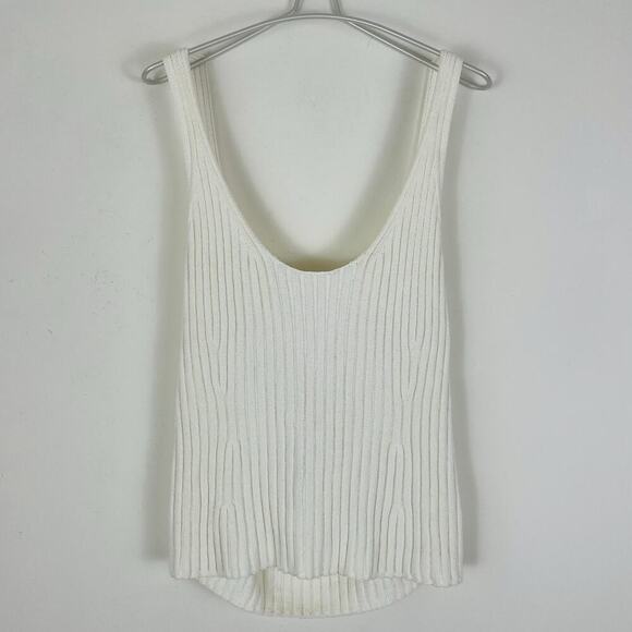 VINCE Tie Back Tank Size Large in White - Picture 4 of 7